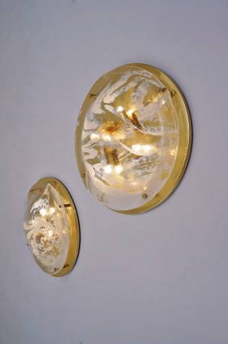 Murano glass wall lights, large size, Hillebrand, 1970`s, German